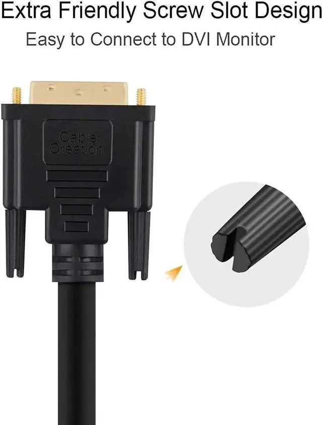 Alt view image 4 of 7 - USB C to DVI Cable 6 FT, USB Type C to DVI Cord, Compatible with MacBook Pro 2019/2018, Surface Book 2, Pixel, XPS 13/15, Yoga 920/910, Galaxy S22, S10+,Surface Pro