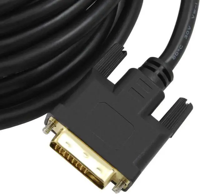 Alt view image 3 of 4 - High Quality 32.8ft/10m DVI Cable DVI (24+1) Plug To DVI (24+1) Plug Male to Male 24k gold-plated connectors AV Cable For Computers