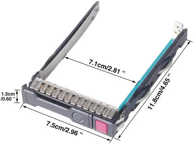 Alt view image 3 of 5 - JHard Drive Bracket 651687-001 651699-001 SSD Bracket 2.5 Hard Drive Tray Caddy Compatible for HP Proliant DL320e DL360e DL360P DL380e DL380p DL385p DL560 ML310e Gen8 DL380 DL350 DL360 Gen9, 2 Pack