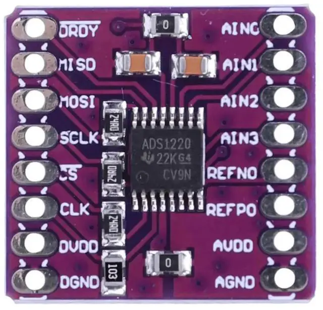 Main image of JAENFONG ADS1220 ADC SPI I2C Low-power 24 Bit ADC Analog To Digital Converter Module 2.3-5.5V Ultra Low Noise Analog To Digital Converter