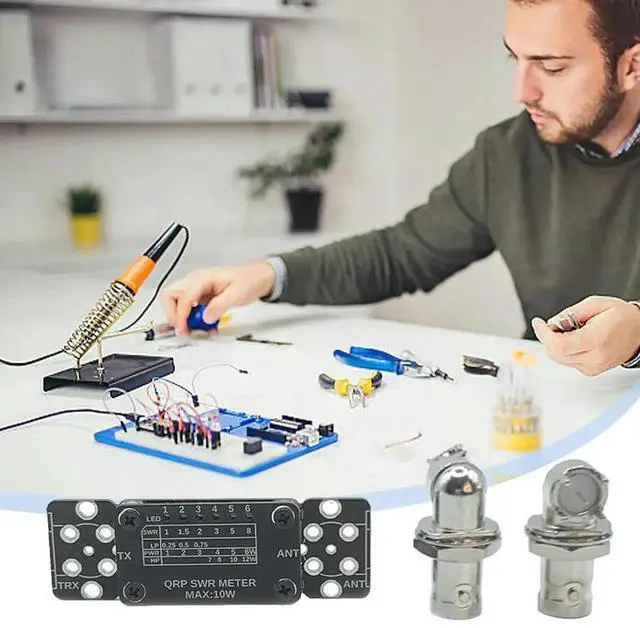 Alt view image 2 of 2 - JAENFONG Mini Power SWR Meter 3-30MHz Stand Wave Meter 12W Shortwave HF PWR Power Tester HF Shortwave Power SWR Meter for HAM Radio