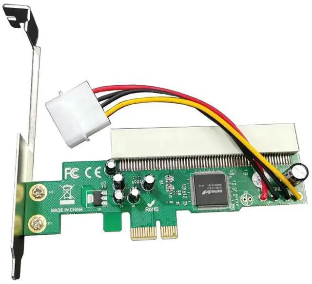 Main image of JAENFONG FOR PCIE to PCI Adapter PCI Express X1 to PCI Expansion Card Riser ASM1083 Chipset PCI-E Converter Adapter with 4Pin Power Connector