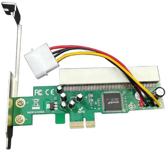 Alt view image 2 of 3 - JAENFONG FOR PCIE to PCI Adapter PCI Express X1 to PCI Expansion Card Riser ASM1083 Chipset PCI-E Converter Adapter with 4Pin Power Connector