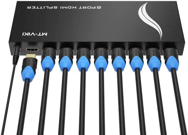 Main image of MT-VIKI 4K 1x8 HDMI Splitter 1 in 8 Out, 8 Port Powered HDMI Splitter Multi Monitor Outputs 3D 4Kx2K@30Hz for Projector, HDTV
