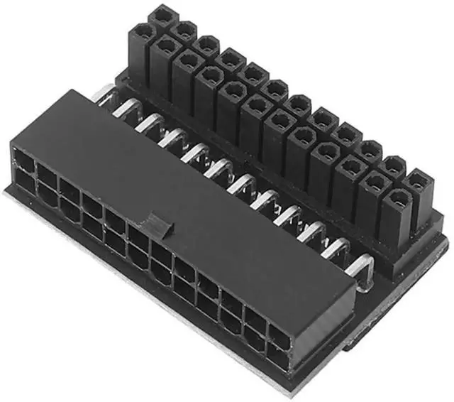 Main image of JAENFONG ATX 24Pin Female to 24Pin Male Desktop 24Pin Motherboard 90 Degree Power Adapter with Sufficient Durability and Ruggedness