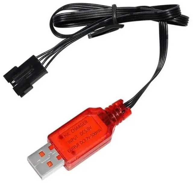 Alt view image 3 of 3 - JAENFONG 1PC 7.4V SM-4P Plug USB Charger For DE36W DE65 HM202 EC08 EC16 RC Car Charger Cable