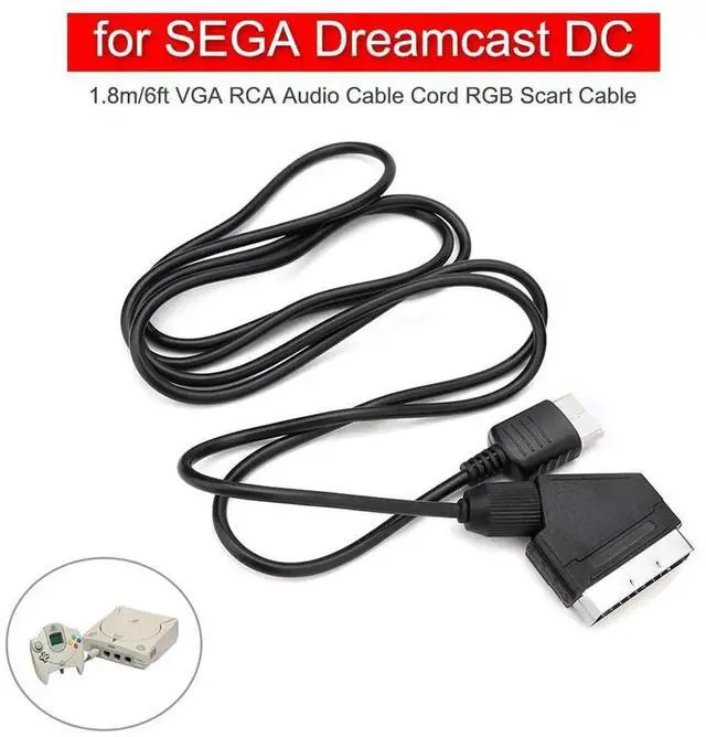Alt view image 3 of 3 - JAENFONG RGB Scart Cable Lead TV Audio Video Connection Wire for SEGA Dreamcast Consoles