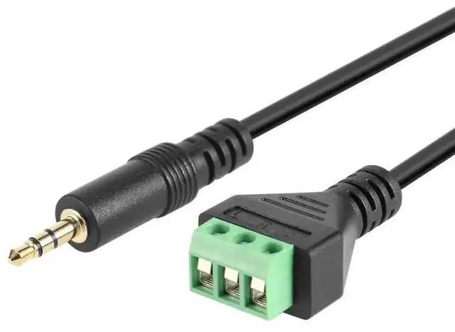 Main image of JAENFONG 3.5mm 3 Pole Male Plug To 3Pin AV Screw Audio Video Shield Gold-plated Balanced Male To AV 3-Screw Balun Terminal Adapter 30cm