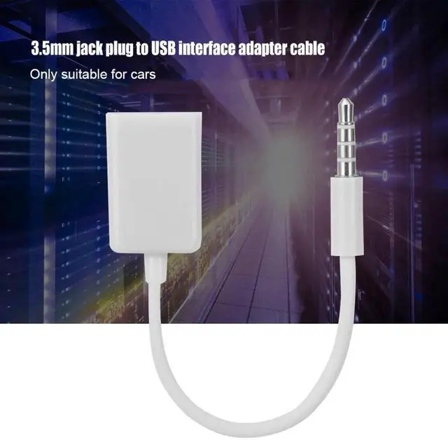 Alt view image 3 of 7 - JAENFONG Audio Cable 3.5mm Male to USB Female, USB Female to Aux Jack Male Audio Cable 3.5mm Auxiliary Adapter Converter Cable for Stereo Car with AUX Audio Jack