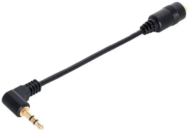 Alt view image 4 of 6 - JAENFONG Headphone/Audio Extension Cable,3 Pole 3.5mm Male to 3.5mm Female Audio Stereo Headphone 90 Degree Angled Extension Cable 10cm