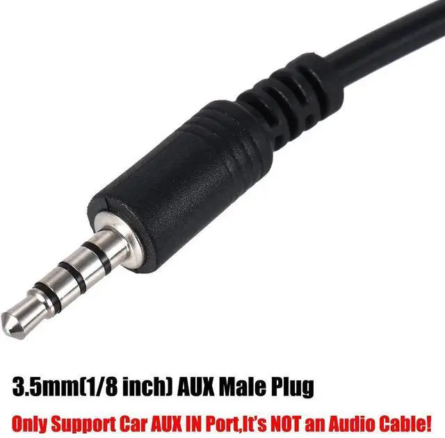 Alt view image 2 of 6 - JAENFONG 3.5mm (1/8 inch) AUX Audio Plug Male to USB 2.0 Female OTG Adapter Converter Cable for Playing Music with U-Disk in Your Car