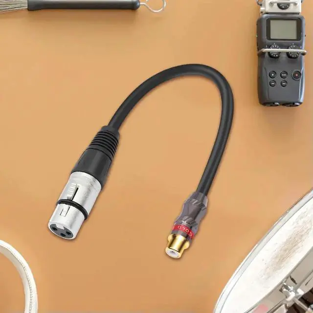 Alt view image 4 of 4 - JAENFONG 30Cm 3Pin XLR Female To RCA Female RCA Female To 3Pin-XLR Female Adapter Cord for Microphone Amplifier