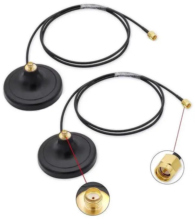 Main image of 4G LTE Antenna Magnetic Mounting Base with 10ft SMA Male Antenna Extension Cable for 4G LTE WiFi Router Gateway Modem Hotspot Adapter Mobile Cell Phone Signal Booster Cellular Amplifier 2pack