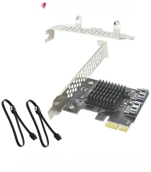 Alt view image 2 of 3 - JAENFONG FOR SATA PCI E Adapter 2 Port SATA 3.0 to PCIe X1 Expansion Adapter Card SATA 3 PCI-e PCI Express Converter ASM1061