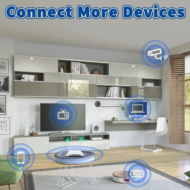 Alt view image 2 of 7 - External WiFi Antenna RP-SMA 2.4GHz 5GHz 5.8GHz 3dBi Dual Band Wireless Antennas Replacement (2-Pack) for WiFi Router Security IP Camera Access Point USB WiFi Adapter