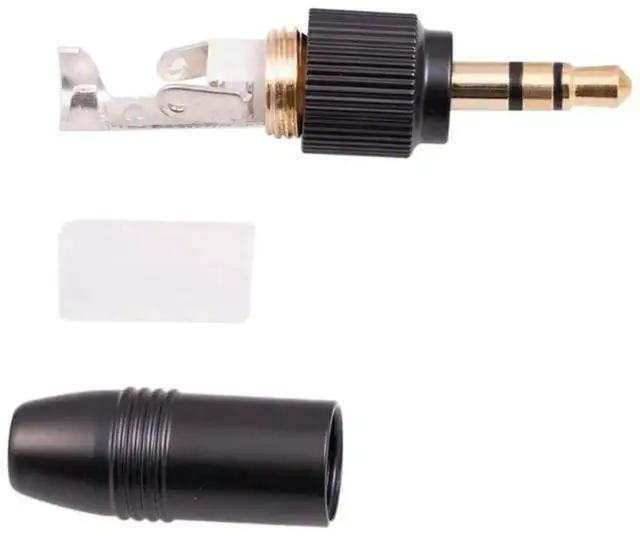 Alt view image 3 of 3 - JAENFONG 3.5mm Plugs with M6 Internal Thread 3.5mm 1/8inch Solder DIY Audio Cable Connector Spare Plug for Lavalier Wireless Microphone