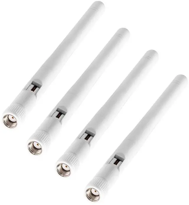 Alt view image 7 of 7 - External WiFi Antenna RP-SMA 2.4GHz 5GHz 5.8GHz 3dBi Dual Band Wireless Antennas Replacement (4-Pack) for WiFi Router Security IP Camera Access Point USB WiFi Adapter