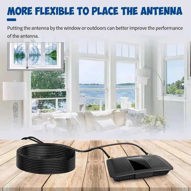 Alt view image 5 of 7 - WiFi Antenna Extension Cable 2-Pack RP-SMA Male to RP-SMA Female Bulkhead Mount RG174 Cable 3m 10 feet for WiFi Router Security IP Camera Wireless Network Card Adapter