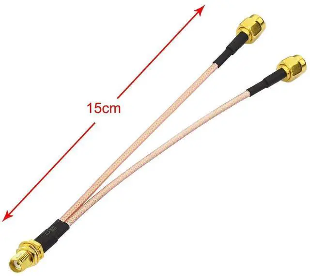 Alt view image 6 of 7 - 4G LTE Antenna Adapter Splitter Cable SMA Female to Dual SMA Male Cable 15cm 6 inch Compatible with 4G LTE Wireless Router CPE Hotspot Cellular Gateway Industrial IoT Router Mobile Modem