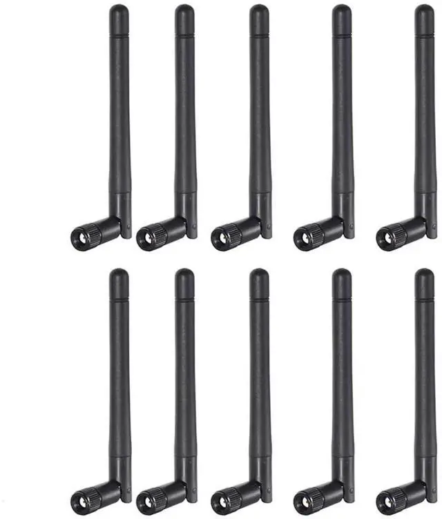 Main image of Dual Band WiFi 2.4GHz 5GHz 5.8GHz 3dBi MIMO RP-SMA Male Antenna (10-Pack) for WiFi Router Wireless Network Card USB Adapter Security IP Camera Video Surveillance