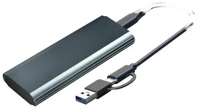 Alt view image 3 of 3 - JAENFONG FOR M2 SSD Case Enclosure NVME SATA Dual Protocol M.2 to USB Type C 3.1 SSD Adapter for NVME PCIE NGFF M2 SATA SSD Disk Box RTL9210B