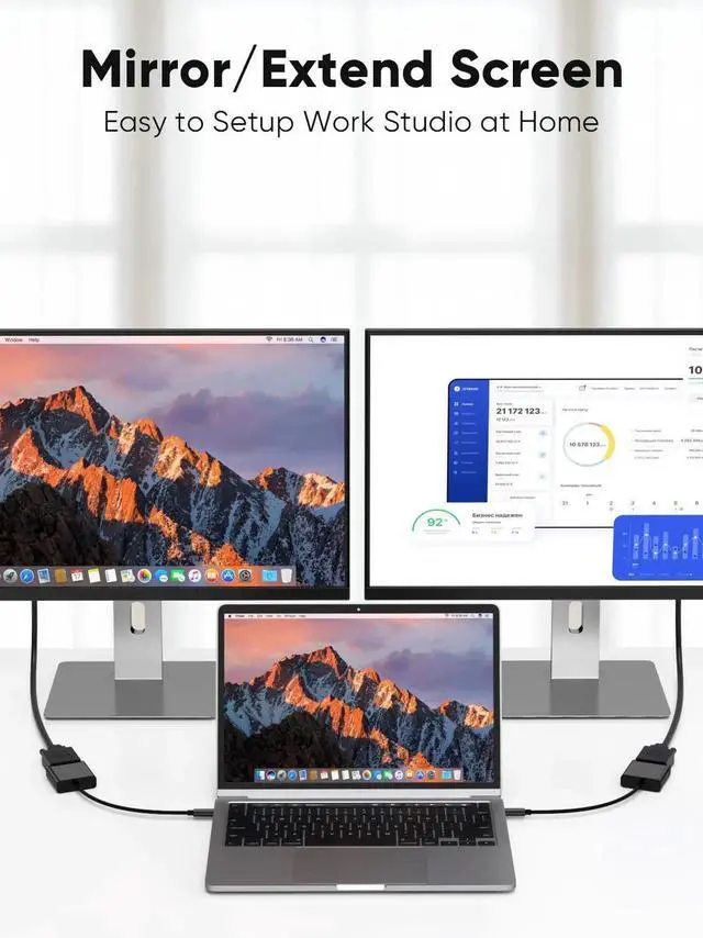Alt view image 5 of 7 - USB C to VGA Adapter for Old Mac Monitor, Type C to V G A 1080P@60Hz,USBC to VG A Convert Thunderbolt 3/4 to V GA for iPhone 15/16 Series, MacBook Pro/Air,iPad Pro, iMac, Surface Book