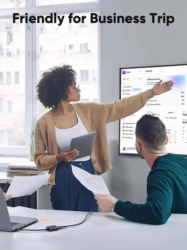 Alt view image 7 of 7 - USB C to VGA Adapter for Old Mac Monitor, Type C to V G A 1080P@60Hz,USBC to VG A Convert Thunderbolt 3/4 to V GA for iPhone 15/16 Series, MacBook Pro/Air,iPad Pro, iMac, Surface Book