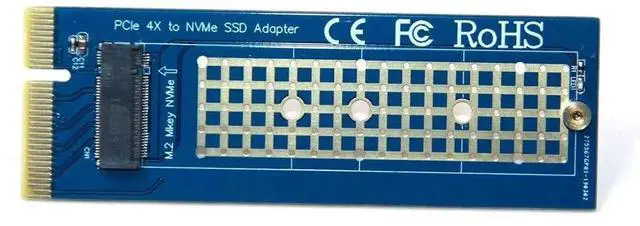 Alt view image 3 of 6 - JAENFONG PCI Express to NVME M.2 Expansion Card Converter PCIe 3.0 4X NVME SSD Adapter for Desktop PC Support 2230 2242 2260 2280