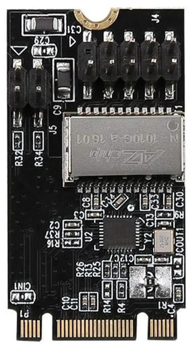 Alt view image 3 of 4 - JAENFONG New 1 Port PCIe Network Card with Realtek RTL8111H Chip M.2 B-Key M-Key to RJ45 Ethernet 1000Mbps Adapter/Mini PCIE Gigabit Network Adapter Card 10/100/1000M (M.2 to RJ45)