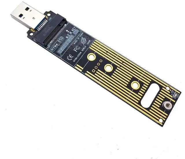 Alt view image 2 of 4 - JAENFONG M.2 NVME SSD To USB 3.1 Adapter 10Gpbs Converter Reader USB3.1 M.2 SSD To USB 3.1 Type A Card JMS583 Chip for PCI-E/M.2 Nvme SSD
