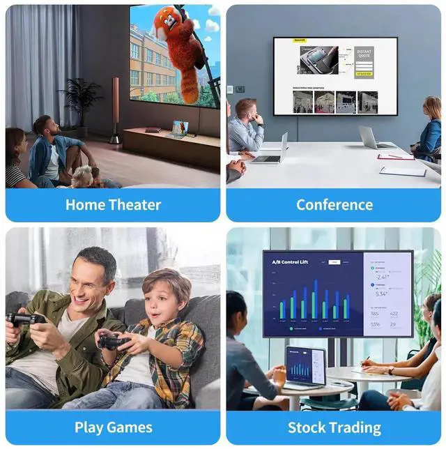Alt view image 3 of 7 - USB to HDMI Adapter USB 3.0/2.0 to HDMI 1080P Video Audio Converter Video Adapter Multiple for Desktop PC TV Compatible with Windows XP 7/8/ 8.1/10