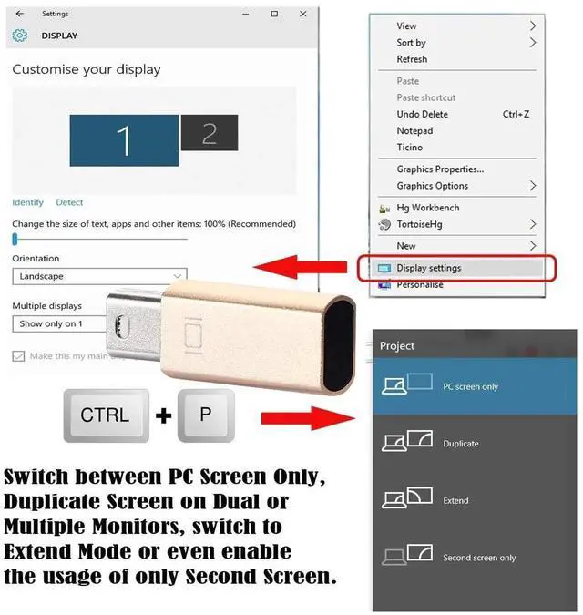 Alt view image 2 of 7 - JAENFONG Display Adapter Mini DP Displayport Dummy Plug Headless Ghost Display Emulator 2560x1600p@60Hz