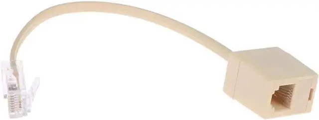 Alt view image 3 of 3 - 1 PCS 8P4C / RJ45 Male RJ11 6P4C to Female M / F Adapter Telephone Ethernet 20CM