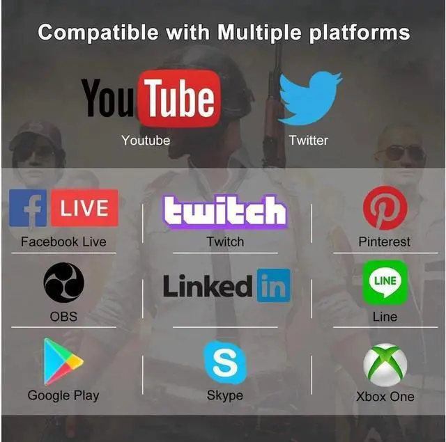 Alt view image 6 of 7 - 4K Audio Video Capture Card, USB 3.0 HDMI Video Capture Device, Full HD 1080P 60FPS for Game Recording, Live Streaming Broadcasting-Black