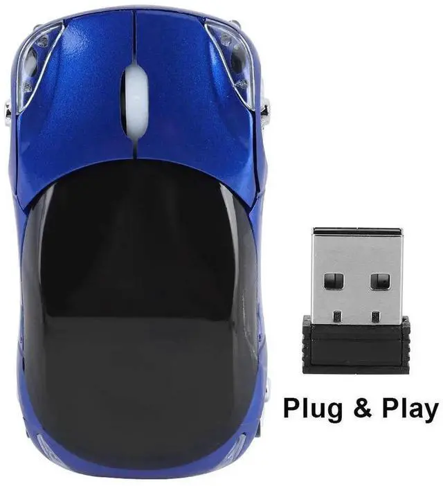 Alt view image 6 of 7 - JAENFONG  2.4G Car Mouse with USB Reciver 1600DPI Optical Mouse for PC Computer Laptop Tablet, High Cute Mouse for XP/Win7/ME/2000/for OS (Blue)