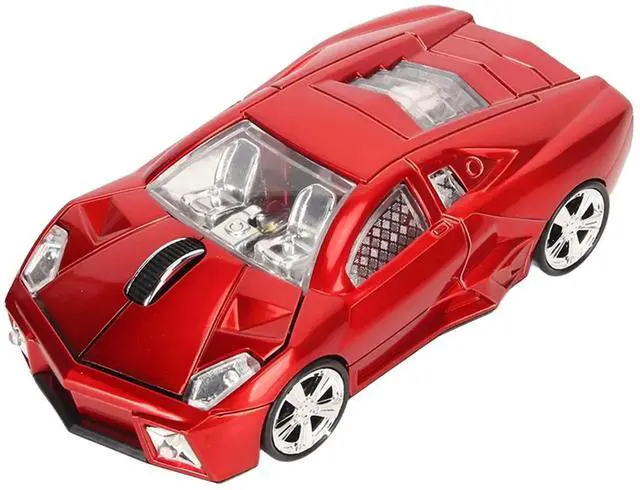 Alt view image 2 of 7 - Sport Car Shaped Computer Mouse, 1600DPI Ergonomic Gaming Optical with USB Receiver, LED Light, Car for PC Laptop Notebook, for for