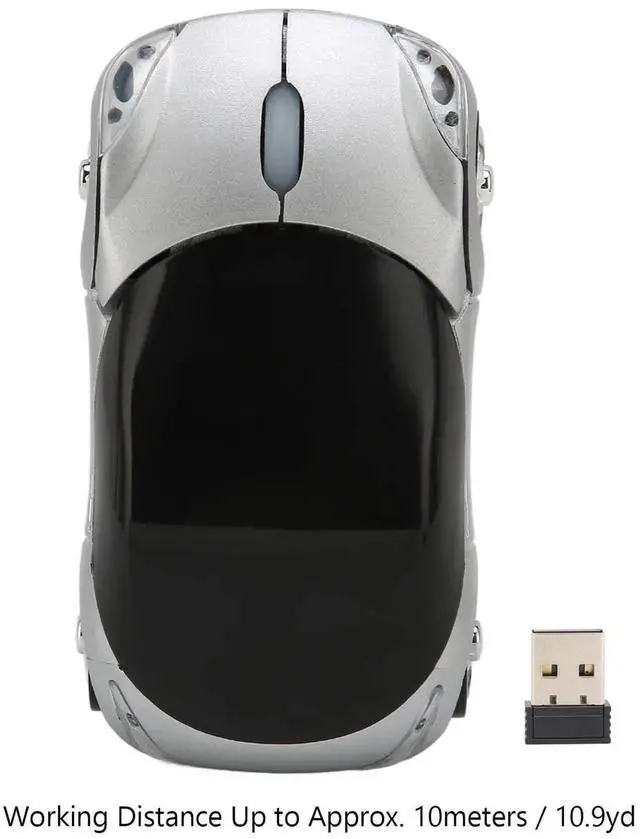 Alt view image 4 of 7 - Mouse, 2.4GHz Cool Sport Car Mouse, Car Shape Mouse Optical Gaming Mouse for 98 for Win 7 for Linux,for PC Laptop Computer (Silver)