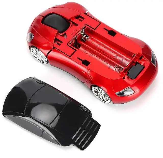 Alt view image 4 of 6 - 2.4G Wireless Mouse, Cute Car Mouse with USB Reciver, 1600DPI Optical Mice for PC Computer Laptop Tablet, with LED Light (Red)