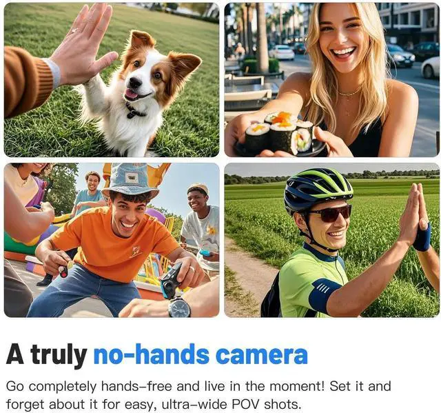 Alt view image 7 of 7 - 64GB FHD 1080P Mini Body Camera, Wearable Action Body Cam, Thumb Size Hands Free Recording Body Worn Camera, Premium Portable Camcorder Mount Anywhere for Pet Walking, Work, Travel (White)