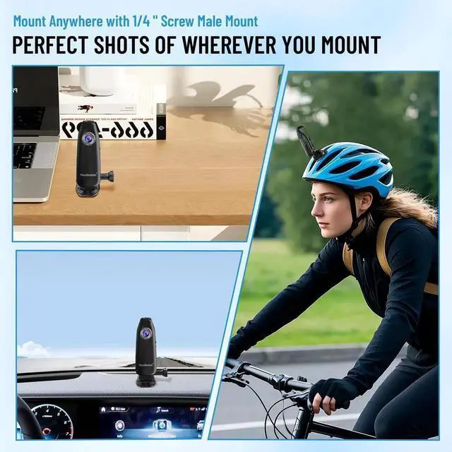 Alt view image 2 of 6 - Mini Body Camera with Audio and Video Recording 1080P 64GB Motion Detection Video Recorder Wearable POV Camcorder with Magnetic Pocket Portable DV for Cycling,Pets,Walking,Travaling
