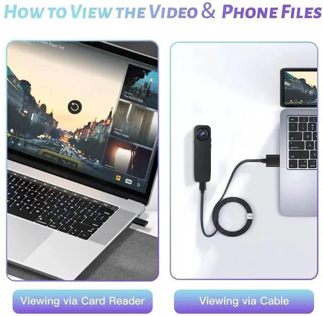 Alt view image 2 of 7 - Mini Body Camera 1080P Police Body Camera with Memory Card,Body Worn Cam,Premium Portable,Wearable Patrol Video Recording Camcorder for Work Records,Guard (64GB)