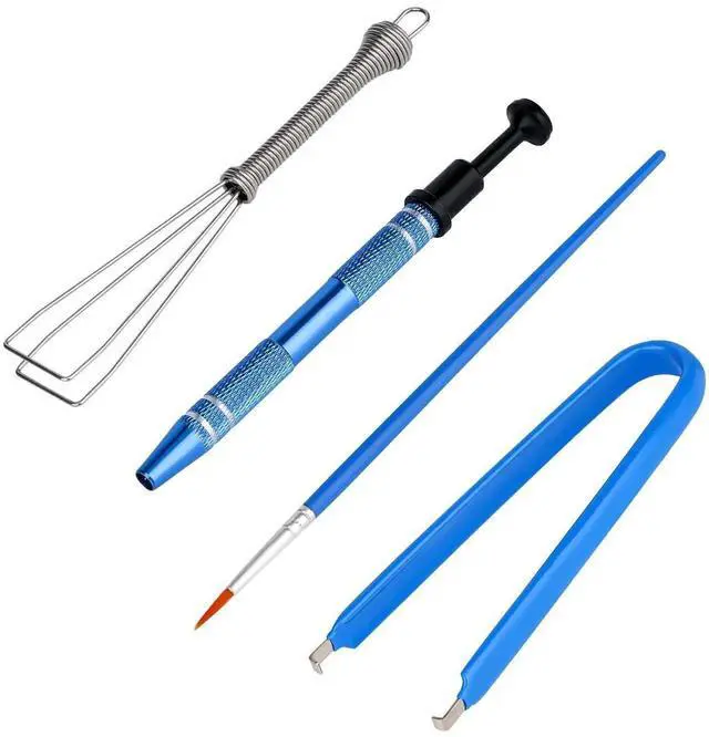 Main image of Mechanical Keyboard Switch Puller Set, Keycap Remover Kit Keyboard Cleaner Tool Including Keycap Puller, Switch Clamp, Stem Holder, Lube Pen - Easy to Pull (Blue)