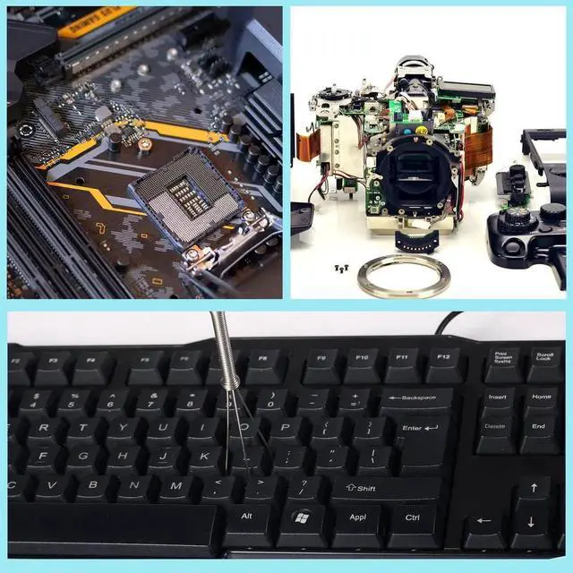 Alt view image 6 of 6 - Mechanical Keyboard Switch Puller Set, Keycap Remover Kit Keyboard Cleaner Tool Including Keycap Puller, Switch Clamp, Stem Holder, Lube Pen - Easy to Pull (Blue)