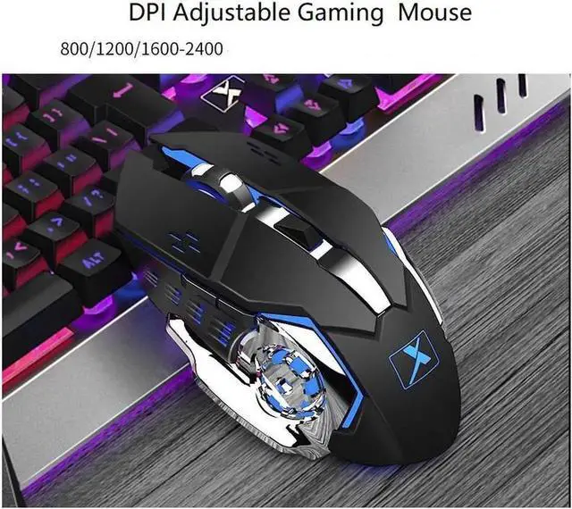 Alt view image 3 of 7 - Technology K680 Ergonomic Design,Cool Exterior Waterproof Wired 26 Anti-ghosting Keys Mechanical Feeling, Rainbow Backlit Keyboard And 2400DPI Mouse and Bluetooth Headset Combo-Black