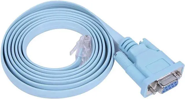Alt view image 4 of 4 - 6FT 9-Pin DB9 Serial RS232 Port to RJ45 Rollover Console Cable for routers, including the 600, 800, 1600, and 1700 series - 6FT