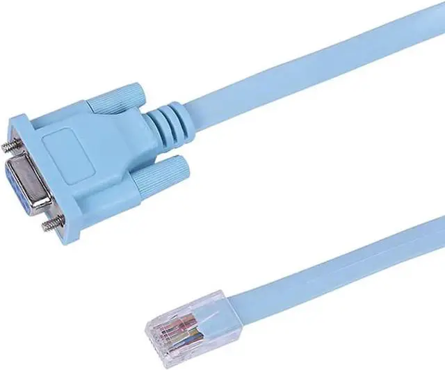 Alt view image 3 of 4 - 6FT 9-Pin DB9 Serial RS232 Port to RJ45 Rollover Console Cable for routers, including the 600, 800, 1600, and 1700 series - 6FT