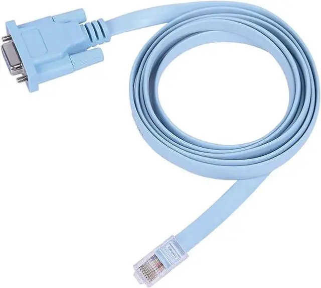 Alt view image 2 of 4 - 6FT 9-Pin DB9 Serial RS232 Port to RJ45 Rollover Console Cable for routers, including the 600, 800, 1600, and 1700 series - 6FT