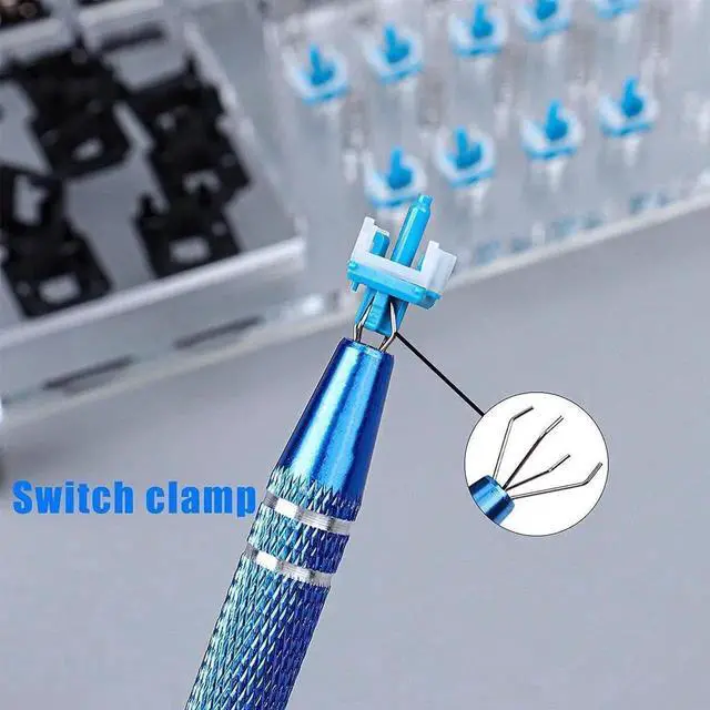 Alt view image 4 of 5 - 4 Pieces Keyboard Lube Switch Puller Kit IC Extractor Switch Puller Key Cap Puller Fine Head Grease Brush for Disassembly of Keyboard Electronic Component(4pcs Keyboard Puller Set)