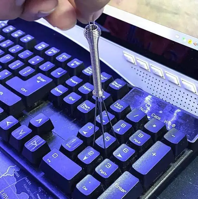 Alt view image 2 of 5 - 4 Pieces Keyboard Lube Switch Puller Kit IC Extractor Switch Puller Key Cap Puller Fine Head Grease Brush for Disassembly of Keyboard Electronic Component(4pcs Keyboard Puller Set)