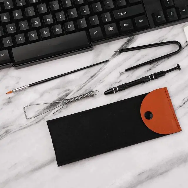 Alt view image 2 of 7 - Keyboard Lube Kit, 4pcs Mechanical Keyboard Switch Puller Set Keycap Remover Kit with Keycap Puller, Switch Clamp, Stem Holder, Lube Pen, Easy to Pull (Black)